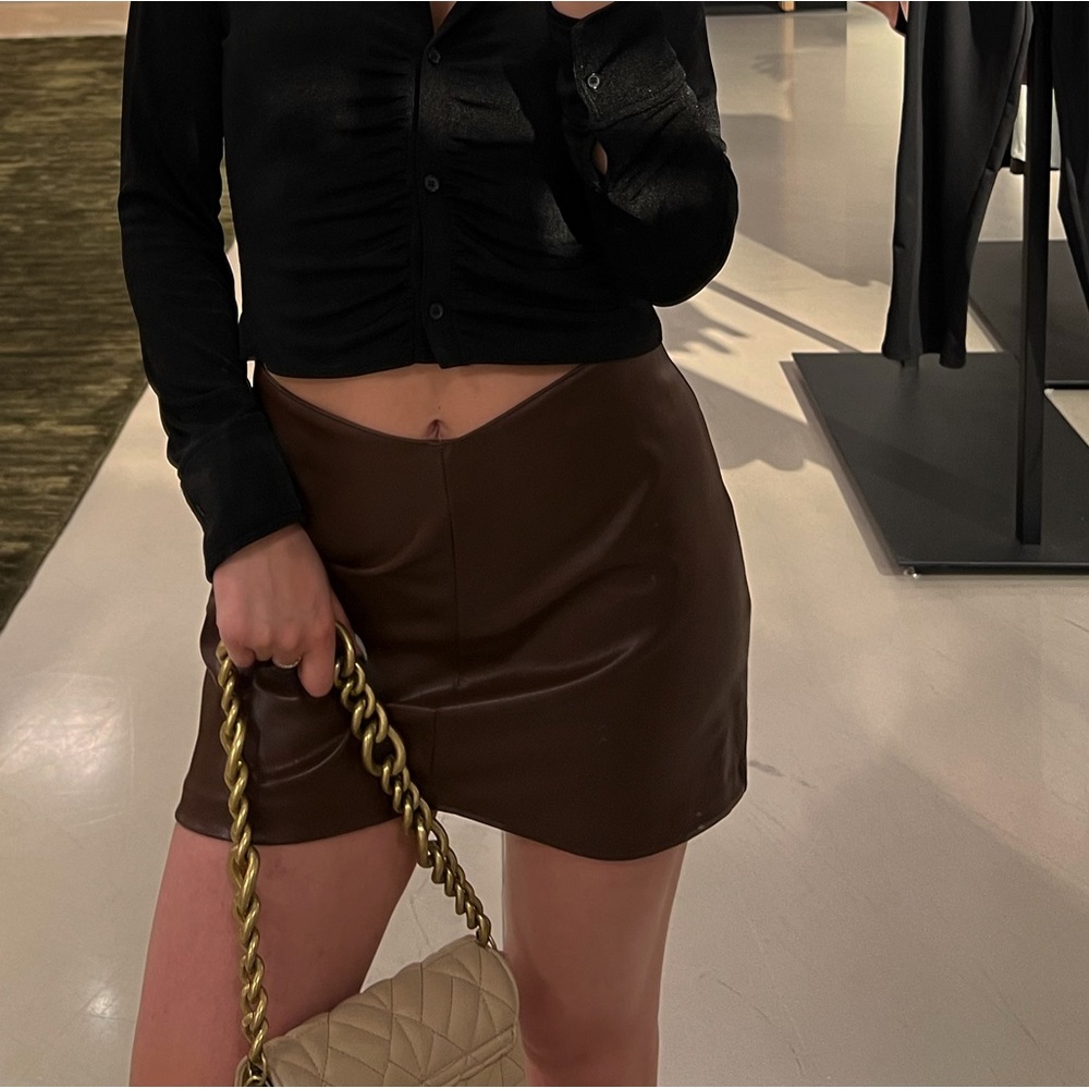 Faux Leather Skirt